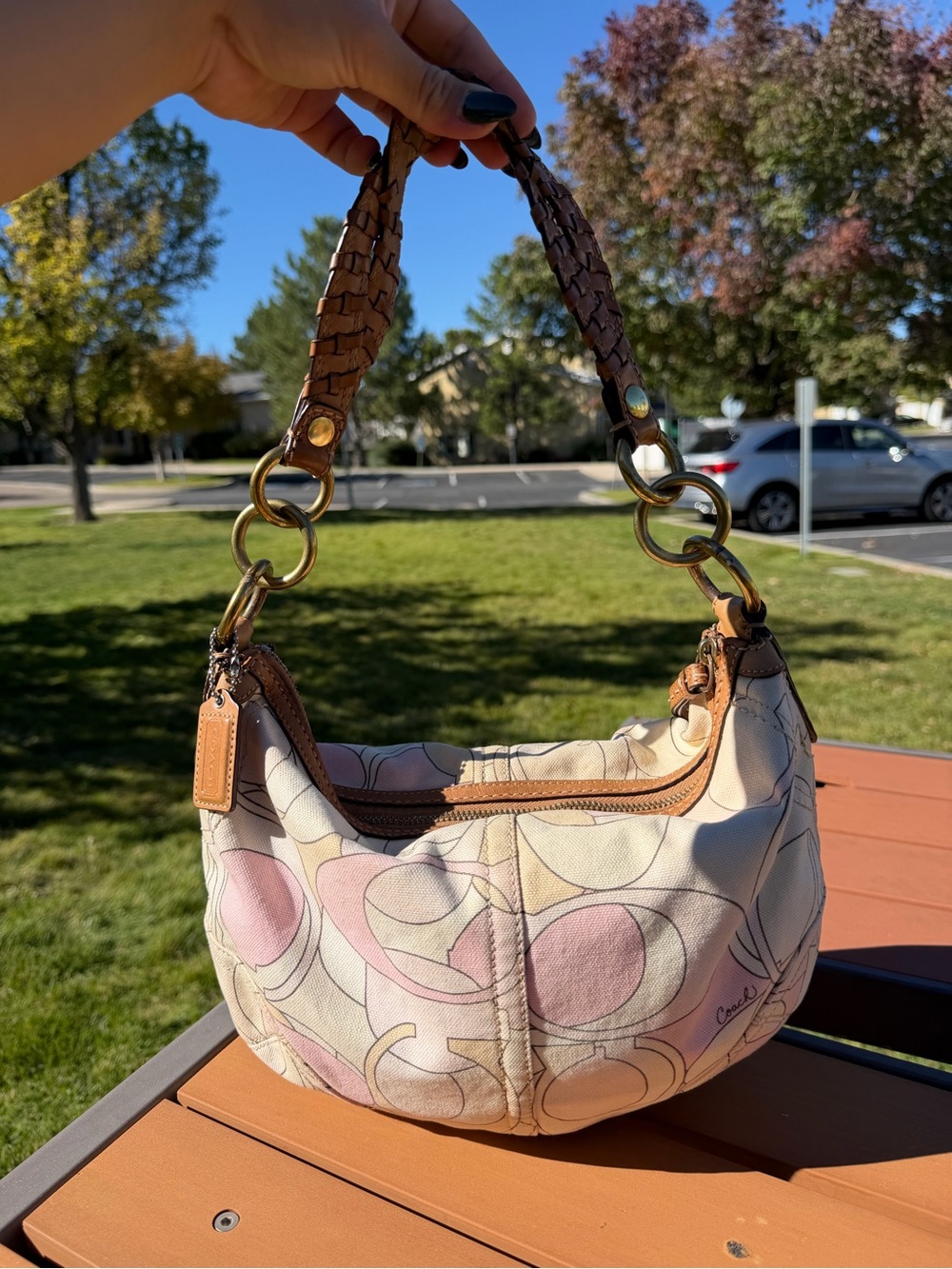 Coach Soho Pink Optic Hobo 11905 Y2K 2008 Pink Signature